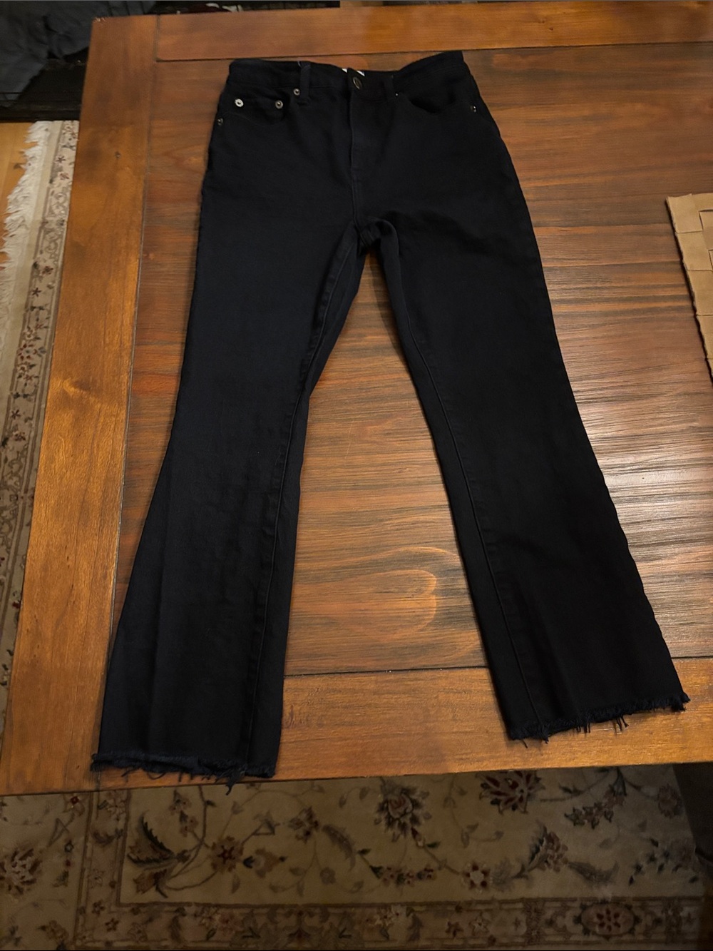 Pistola Black Denim wide leg stretch jeans